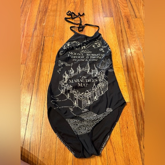Harry Potter Marauder’s Map One-Piece Swimsuit - Picture 2 of 7
